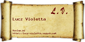 Lucz Violetta névjegykártya